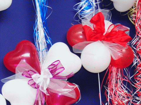 Herzluftballons Deko