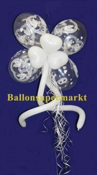 dekorationshänger, ballondekoration hochzeit, luftballons mit tauben, herzluftballons und modellierballons mit zierband