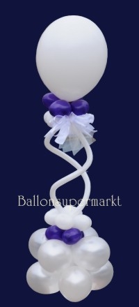 festliche ballondeko zur hochzeit, ballonsäule, dekoration aus luftballons