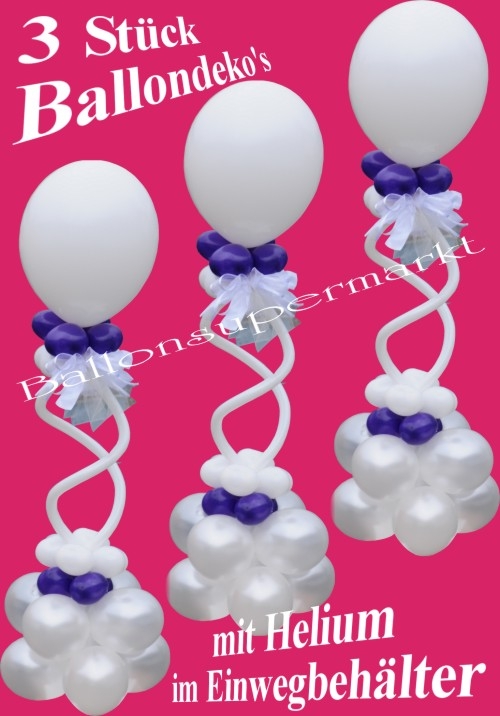 Romantische-Ballondekoration-Hochzeit-in-Weiss-Lila