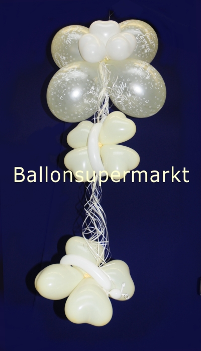 dekorationshänger zur hochzeit, hängedekoration aus luftballons, ballondeko zu hochzeitsfeiern