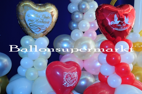 dekorative Ballondeko zur Hochzeit vom Ballonsupermarkt