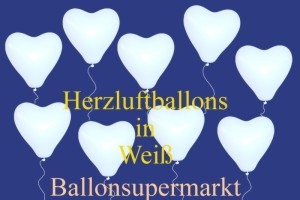 weiße herzluftballons